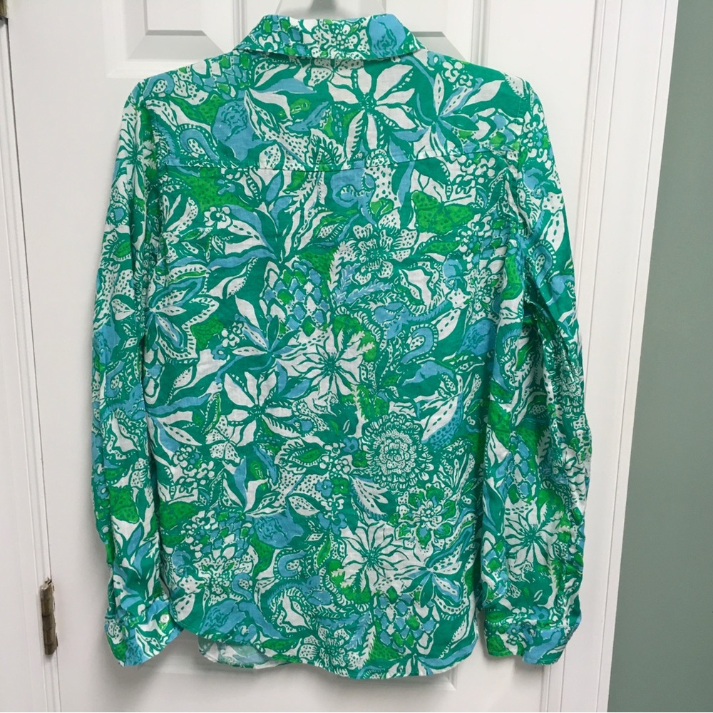 NWOT Lilly Pulitzer linen blouse - Picture 3 of 8